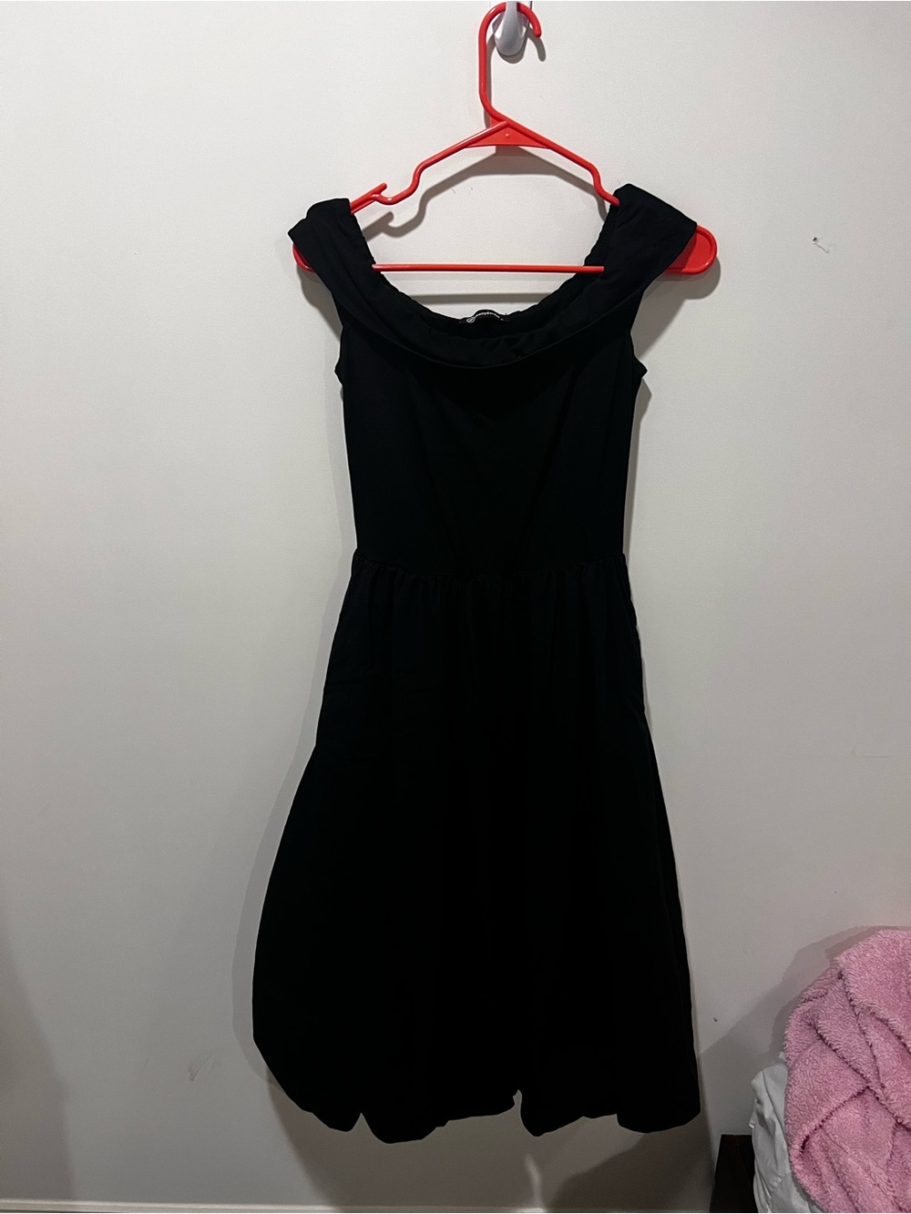 Off-Shoulder Black Midi Dress — Timeless Women's Style
